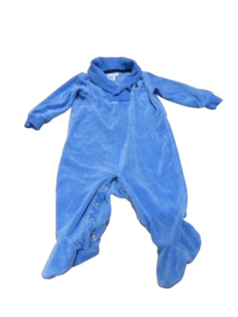 RALPH LAUREN Shawl Collar Baby Velour Footed Coverall Blue 6 Months Warm Winter